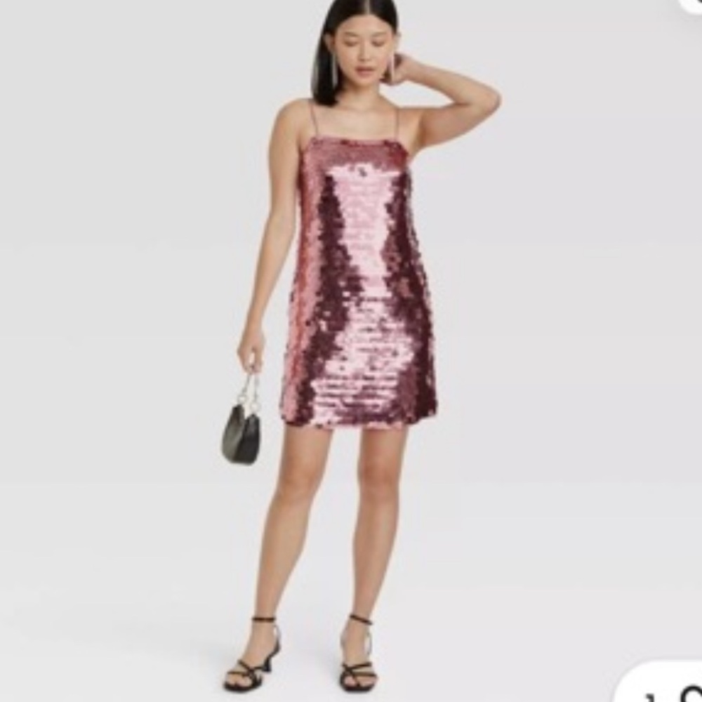 NWT Pink Sequin Sheath Dress